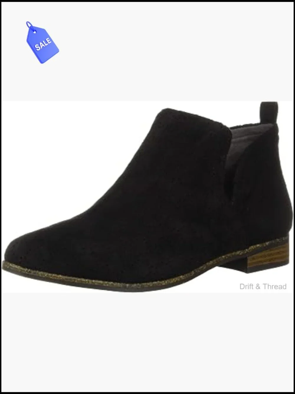 Women's Ankle Booties Slip On Low Heel Comfort Boots Round Toe Fall